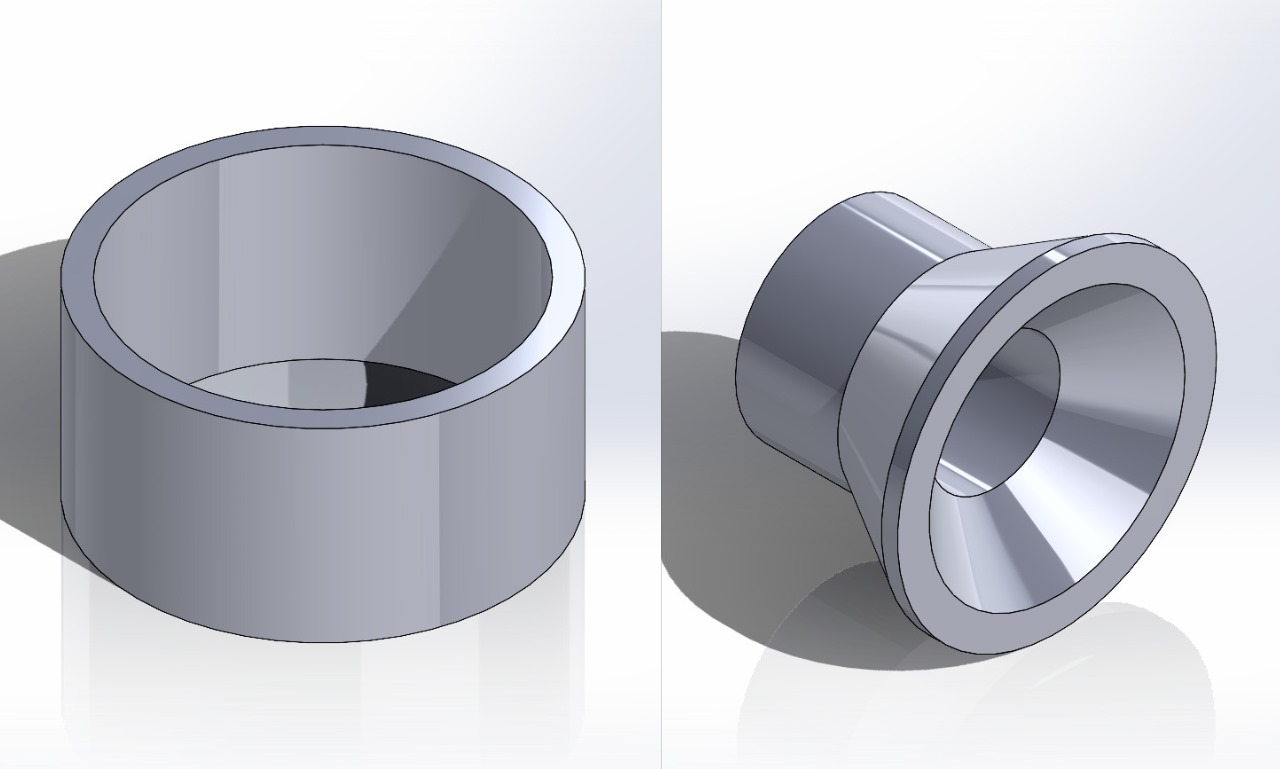 Bushings Render - Cylinder and Funnel