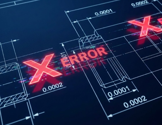 Diagram showing tight tolerance limits on a mechanical part